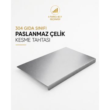 Velgrina Paslanmaz Çelik Kesme Tahtası — 30x40 cm