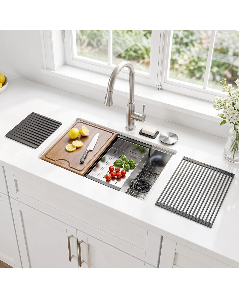 AURUM WorkRinse™ 30 Luxe Tezgah Altı Evye Seti AURUM WorkRinse™ 30 Luxe Tezgah Altı Evye Seti