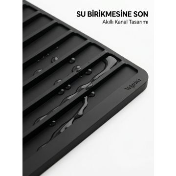 Silikon Kurutma Matı + Sabunluk & Süngerlik