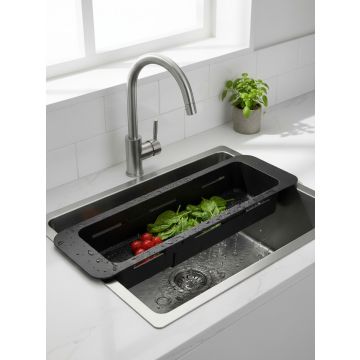 Velgrina Teleskopik Eviye Süzgeci — Siyah