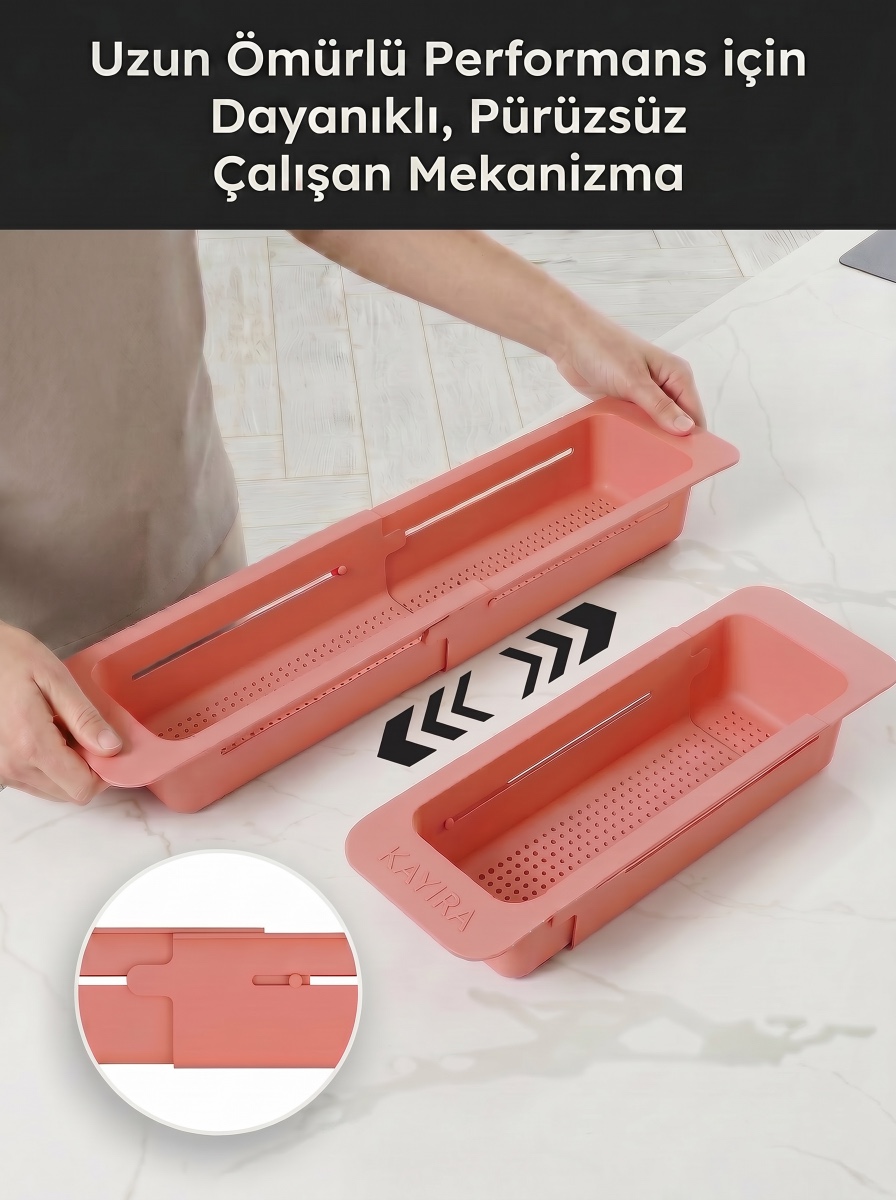 Velgrina Teleskopik Eviye Üstü Süzgeç — Mercan