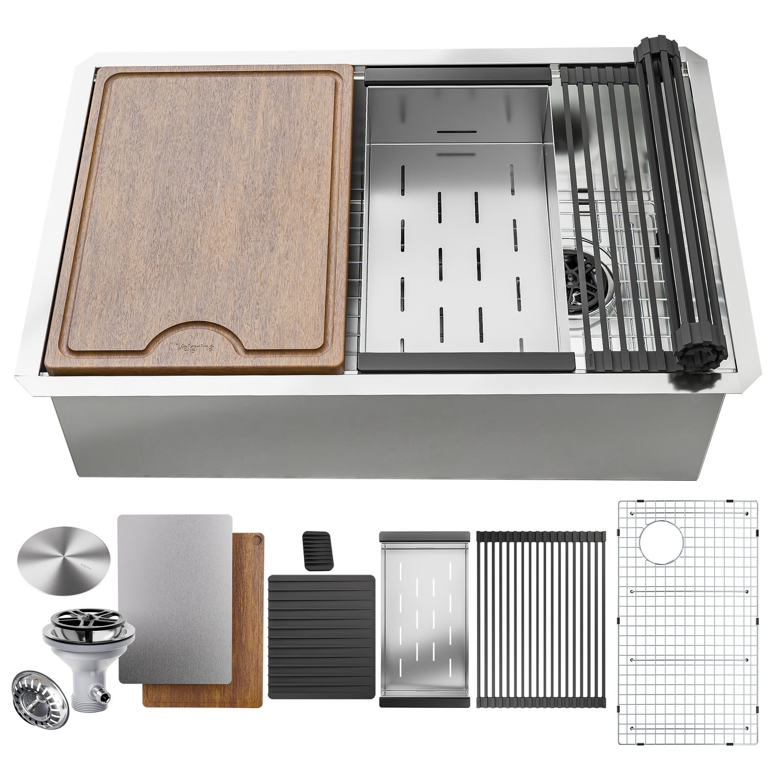 AURUM WorkRinse™ 30 Luxe Tezgah Altı Evye Seti