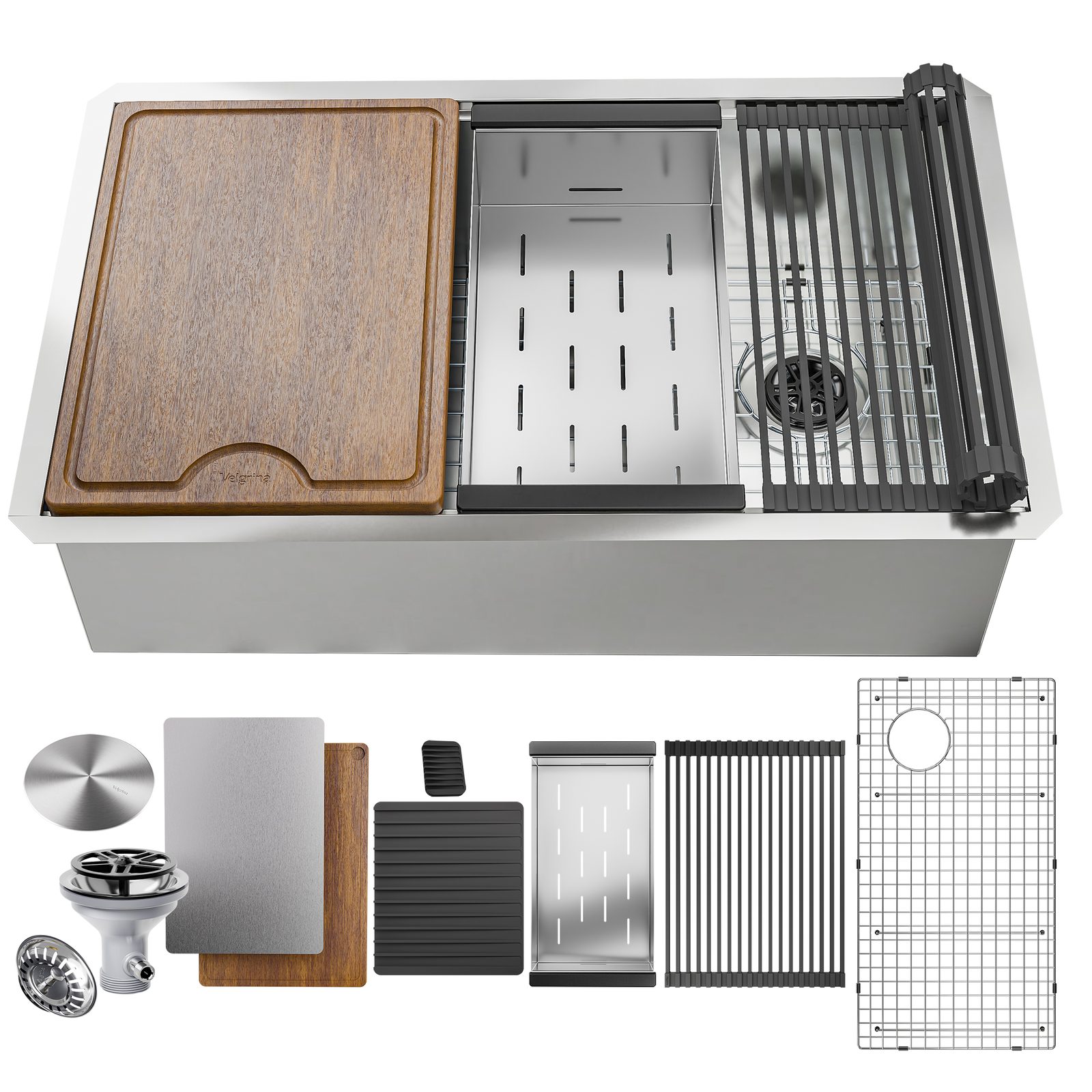 AURUM WorkRinse™ 32 Luxe Tezgah Altı Evye Seti