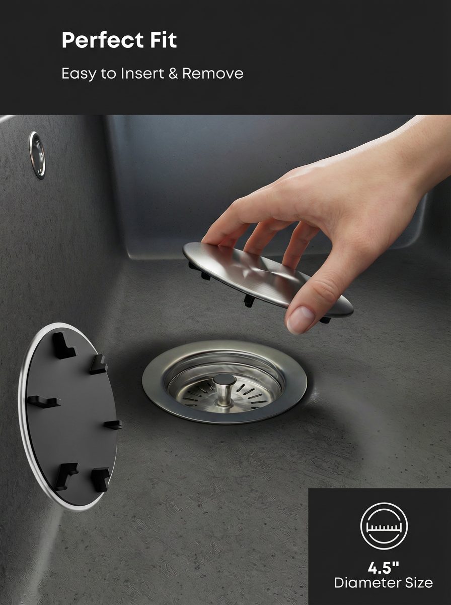 Velgrina Evye Gider Kapağı — Paslanmaz Çelik Dekoratif Tapa