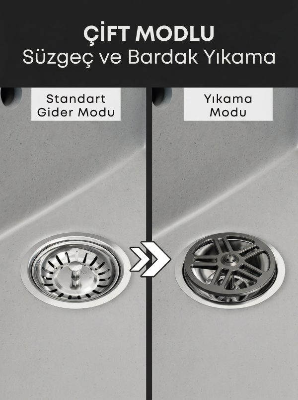 Bardak Durulayıcı Evye Gideri